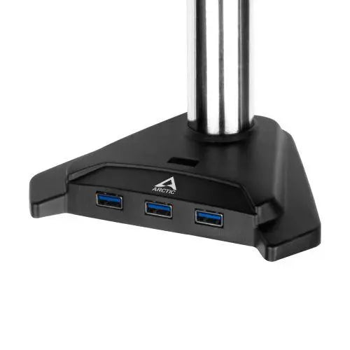 Arctic Z3 Pro (Gen3) Triple Monitor Arm with 4-Port USB 3.0 Hub, Up to 32" Monitors / 29" Ultrawide, 180° Swivel, 360° Rotation - X-Case