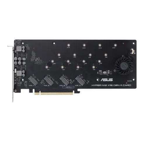 Asus Hyper M.2 x16 Gen 4 Card (PCIe 4.0/3.0), Supports four NVMe M.2 Devices & PCIe 4.0 NVMe RAID and Intel RAID-on-CPU - X-Case