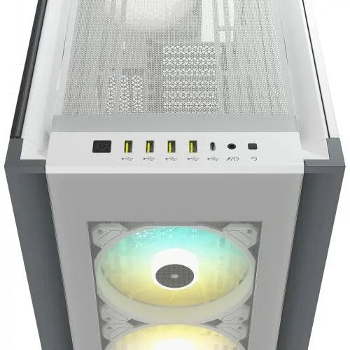 Corsair iCUE 7000X RGB Gaming Case w/ 3x Tempered Glass Panels, E-ATX, 3 x SP140 RGB Elite Fans, iCUE Commander CORE XT included, USB-C, White - X-Case