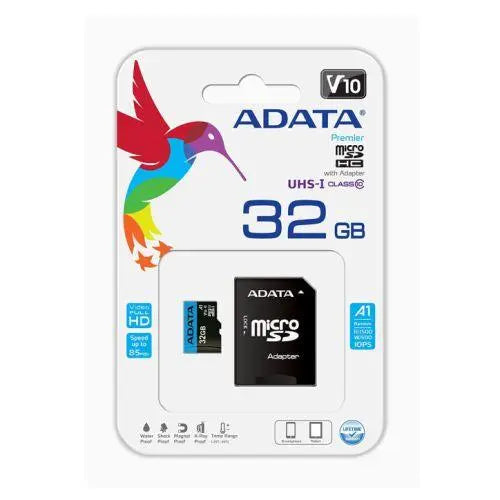 ADATA 32GB Premier Micro SD Card with SD Adapter, UHS-I Class 10 with A1 App Performance - X-Case
