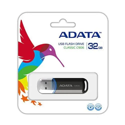ADATA 32GB USB 2.0 Memory Pen, C906, Compact, Black & Blue - X-Case