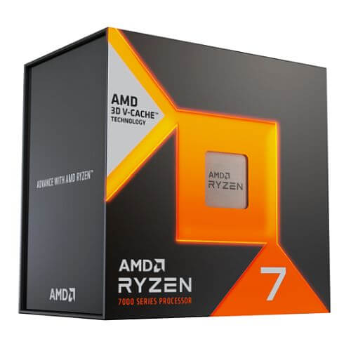 AMD Ryzen 7 7800X3D CPU, AM5, 4.2GHz (5.0 Turbo), 8-Core, 120W, 104MB Cache, 5nm, 7th Gen, Radeon Graphics, NO HEATSINK/FAN-0