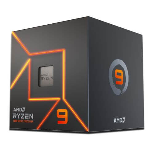 AMD Ryzen 9 7900 CPU w/ Wraith Prism RGB Cooler, AM5, 3.7GHz (5.4 Turbo), 12-Core, 65W, 76MB Cache, 5nm, 7th Gen, Radeon Graphics-0