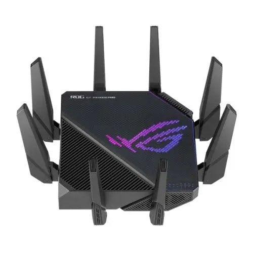 ASUS (GT-AX11000 PRO) ROG Rapture AX11000 Wireless Tri-Band Wi-Fi 6 Gaming Router, 10G LAN, 2.5G WAN, AiMesh, RangeBoost Plus, RGB - X-Case