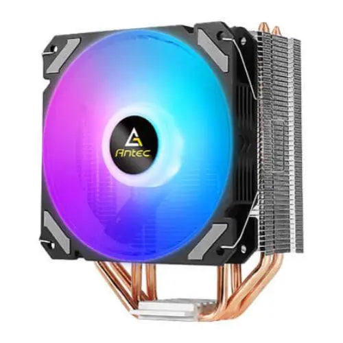 Antec A400i Neon Lighting Heatsink & Fan, Intel & AMD Sockets, PWM RGB Silent Fan, 4 Direct Touch Heatpipes, 150W TDP - X-Case