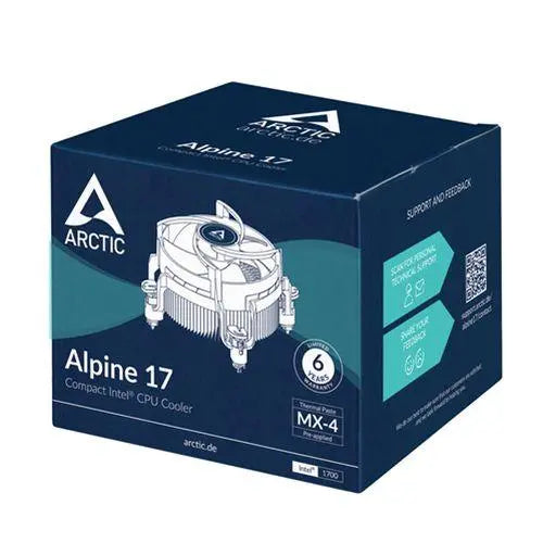 Arctic Alpine 17 Compact Heatsink & Fan, Intel 1700,  Fluid Dynamic Bearing, 95W TDP - X-Case