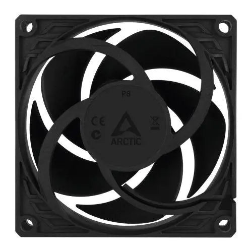 Arctic P8 Pressure Optimised 8cm Case Fan, Black, Fluid Dynamic, 3000 RPM - X-Case