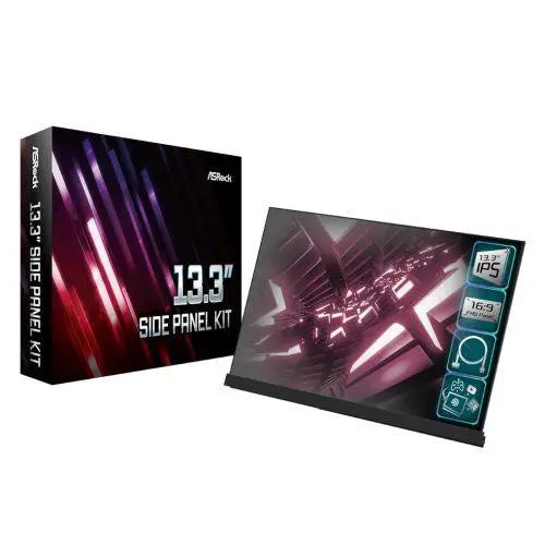 Asrock 13.3" Side Panel Kit - Add a 1080p Display to Your Glass Side Panel, 16_9, IPS, 1920 x 1080, eDP Connector Only - X-Case