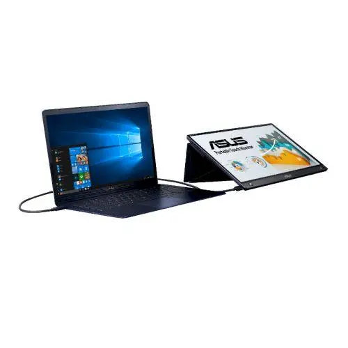 Asus 15.6" Portable IPS Touchscreen Monitor (ZenScreen MB16AMT), 1920 x 1080, USB-C (USB-A adapter), micro-HDMI, 7800mAh Battery, Auto-rotatable, Hybrid Signal, Smart Case Stand - X-Case