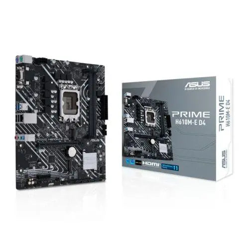 Asus PRIME H610M-E D4, Intel H610, 1700, Micro ATX, 2 DDR4, VGA, HDMI, DP, PCIe4, 2x M.2 - X-Case