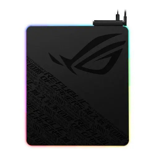Asus ROG Balteus RGB Gaming Mouse Pad with Qi Wireless Charging, Customisable Lighting, Non-slip, USB Passthrough, 370 x 320 x 7.9 mm - X-Case