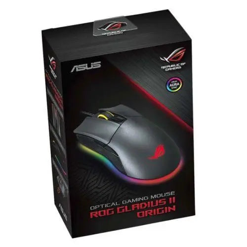 Asus ROG Gladius II Origin Gaming Mouse, 12000 DPI, Omron Switches, RGB Lighting, Retail - X-Case