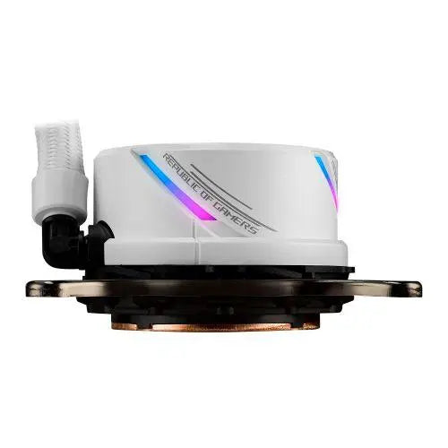 Asus ROG STRIX LC240 RGB 240mm Liquid CPU Cooler, Addressable RGB, 2 x PWM Fan, White - X-Case