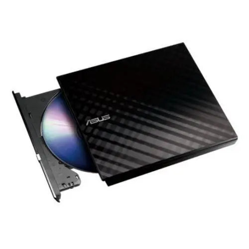 Asus (SDRW-08D2S-U LITE) External Slimline DVD Re-Writer, USB, 8x, Black, Cyberlink Power2Go 7 - X-Case