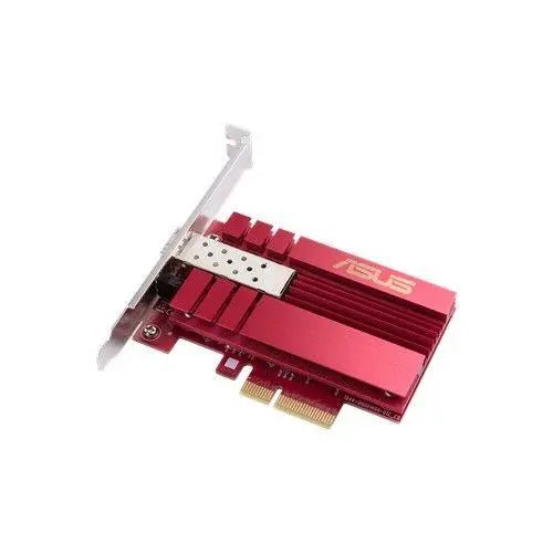 Asus (XG-C100F) 10G PCI Express Network Adapter, SFP + Port for Optical Fiber Transmission, DAC, Built-in QoS - X-Case