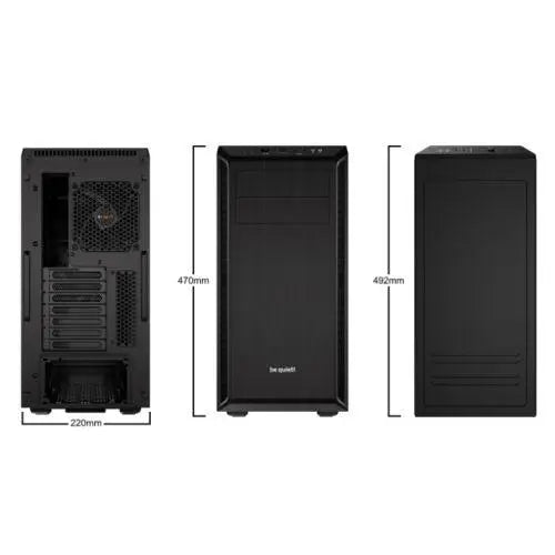 Be Quiet! Pure Base 600 Gaming Case, ATX, No PSU, 2 x Pure Wings 2 Fans, Black - X-Case