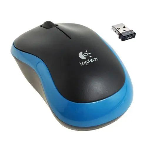 Logitech M185 Wireless Notebook Mouse, USB Nano Receiver, Black/Blue - X-Case