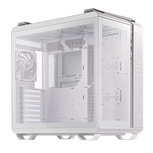 Asus TUF Gaming GT502 Plus Case w/ Front & Side Glass Windows, ATX, Dual Chamber, Modular Design, 4x ARGB Fans & Lighting Hub, USB-C, Carry Handles, White-3