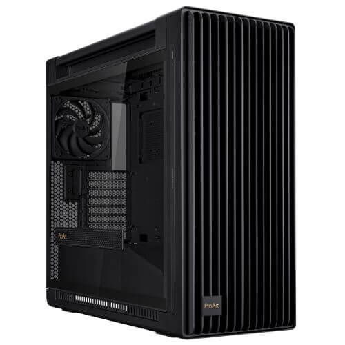 Asus ProArt PA602 Gaming Case w/ Glass Side, E-ATX, Front Grill, 2x 20cm Fans, IR Dust Indicator, USB-C 20Gps, Black-0