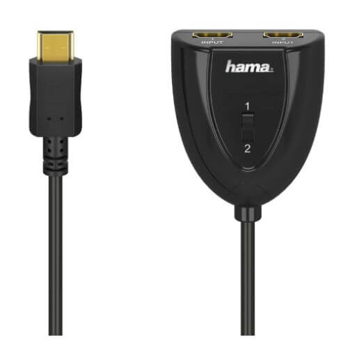Hama 2x1 HDMI Switch, 2 Inputs, 1 Output, 1080p 60Hz, Plug and Play-0