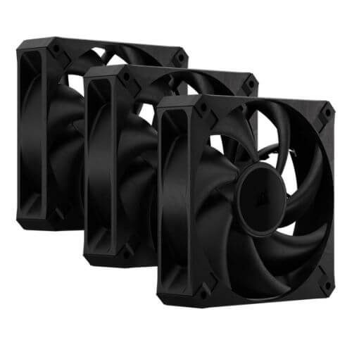 Corsair RS120 MAX 12cm PWM Thick Case Fans x3, 30mm Thick, Magnetic Dome Bearing, 2000 RPM, Liquid Crystal Polymer Construction-0