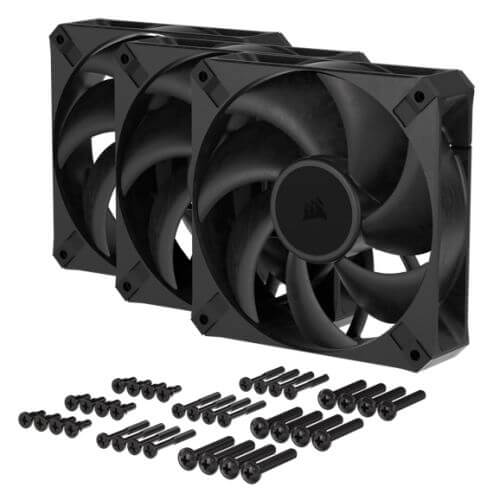 Corsair RS120 MAX 12cm PWM Thick Case Fans x3, 30mm Thick, Magnetic Dome Bearing, 2000 RPM, Liquid Crystal Polymer Construction-5