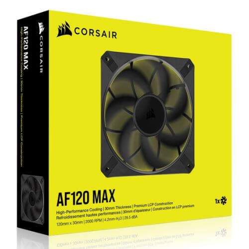 Corsair RS120 MAX 12cm PWM Thick Case Fan, 30mm Thick, Magnetic Dome Bearing, 2000 RPM, Liquid Crystal Polymer Construction-4
