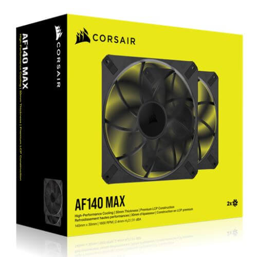 Corsair RS140 MAX 14cm PWM Thick Case Fans x2, 30mm Thick, Magnetic Dome Bearing, 1600 RPM, Liquid Crystal Polymer Construction-5