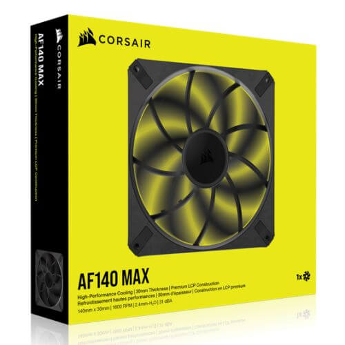 Corsair RS140 MAX 14cm PWM Thick Case Fan, 30mm Thick, Magnetic Dome Bearing, 1600 RPM, Liquid Crystal Polymer Construction-5