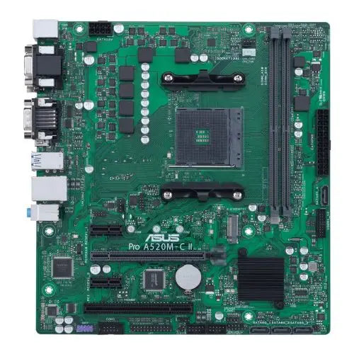 Asus PRO A520M-C II/CSM - Corporate Stable Model, AMD A520, AM4, Micro ATX, 2 DDR4, VGA, DVI, HDMI, DP,  1x M.2