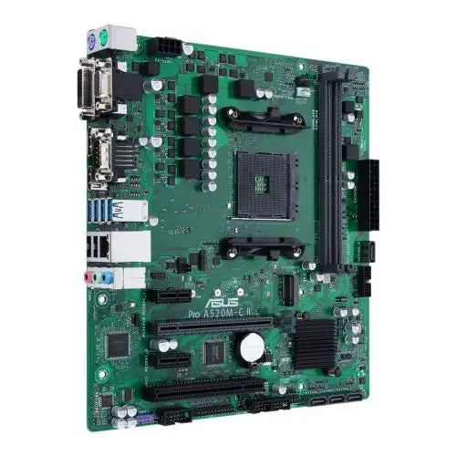 Asus PRO A520M-C II/CSM - Corporate Stable Model, AMD A520, AM4, Micro ATX, 2 DDR4, VGA, DVI, HDMI, DP,  1x M.2