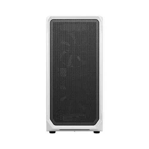Fractal Design Focus 2 (White TG) Gaming Case w/ Clear Glass Window, ATX, 2 Fans, Mesh Front, Innovative Shroud System - X-Case