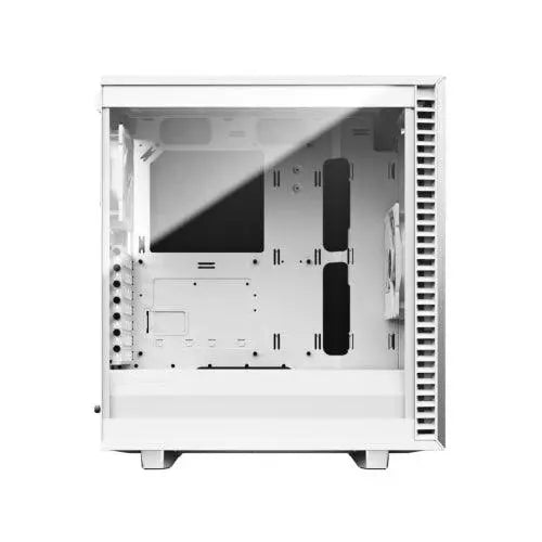Fractal Design Define 7 Compact (White TG) Gaming Case w/ Clear Glass Window, ATX, 2 Fans, Sound Dampening, Ventilated PSU Shroud, USB-C, White - X-Case