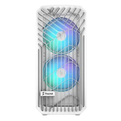 Fractal Design Torrent (White RGB TG) Gaming Case w/ Clear Glass Window, E-ATX, 5 ARGB Fans, Fan Hub, RGB Strip on PSU Shroud, Front Grille, USB-C - X-Case