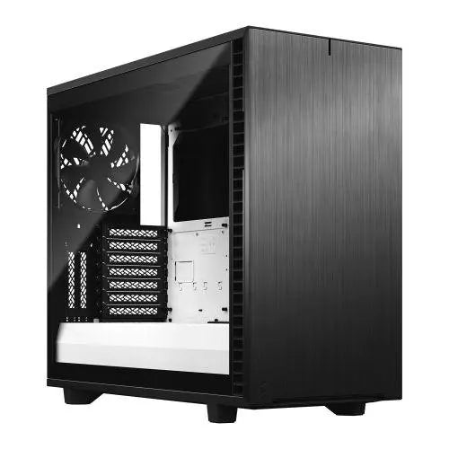 Fractal Design Define 7 (Black/White TG) Gaming Case w/ Clear Glass Window, E-ATX, Multibracket, 3 Fans, Fan Hub, Silence-optimized, USB-C - X-Case