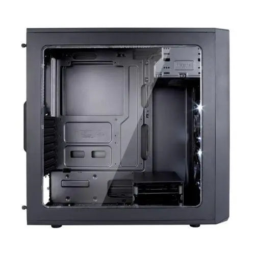Fractal Design Focus G (Black) Gaming Case w/ Clear Window, ATX, 2 White LED Fans, Kensington Bracket, Filtered Front, Top & Base Air Intakes - X-Case