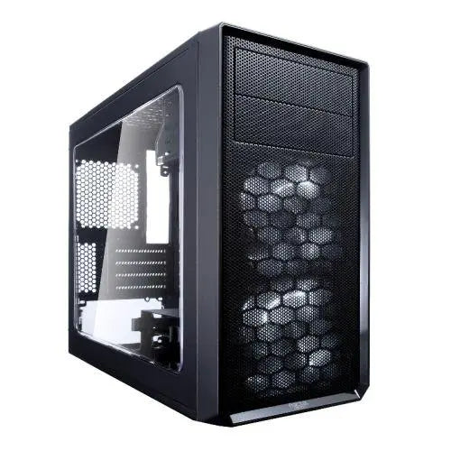 Fractal Design Focus G Mini (Black) Gaming Case w/ Clear Window, Micro ATX, 2 White LED Fans, Kensington Bracket, Filtered Front, Top & Base Air Intakes - X-Case