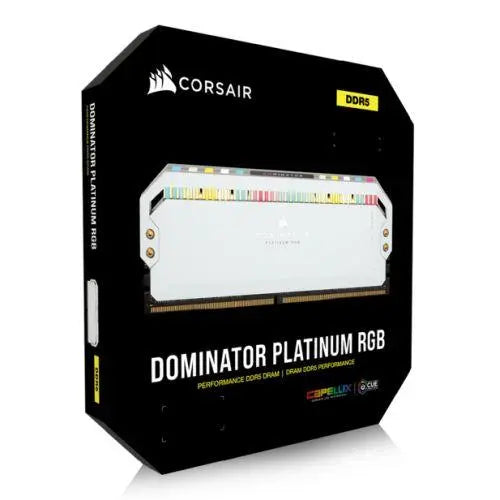 Corsair Dominator Platinum RGB 32GB Kit (2 x 16GB), DDR5, 5600MHz (PC5-44800), CL36, 1.25V, XMP 3.0, PMIC, DIMM Memory, White - X-Case