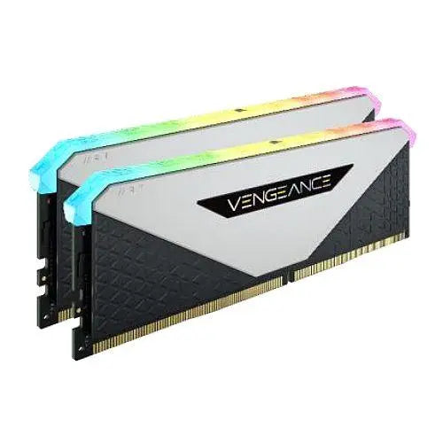 Corsair Vengeance RGB RT 32GB Memory Kit (2 x 16GB), DDR4, 3600MHz (PC4-28800), CL18, XMP 2.0, 10 LEDs, AMD Optimised, White - X-Case