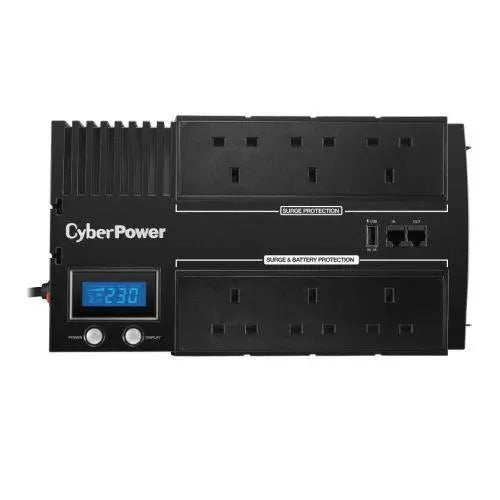 CyberPower BRICs 1000VA Line Interactive UPS, 600W, LCD Display, 6x UK Plug, AVR Energy Saving, Wall Mountable - X-Case