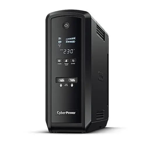 CyberPower PFC Sinewave 1500VA Line Interactive Tower UPS, 900W, LCD Display, 2x UK Plug, 4x IEC, AVR Energy Saving - X-Case