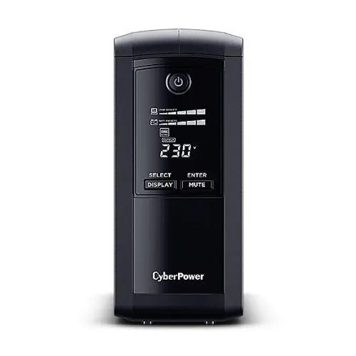 CyberPower Value Pro 700VA Line Interactive Tower UPS, 390W, LCD Display, 6x IEC, AVR Energy Saving, 1Gbps Ethernet - X-Case