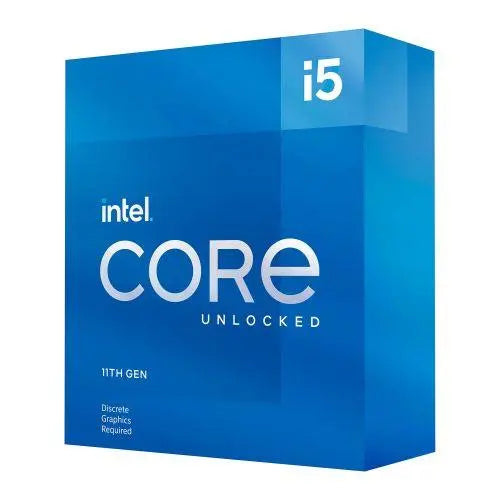 Intel Core i5-11600KF CPU, 1200, 3.9 GHz (4.9 Turbo), 6-Core, 125W, 14nm, 12MB Cache, Overclockable, Rocket Lake, No Graphics, NO HEATSINK/FAN - X-Case