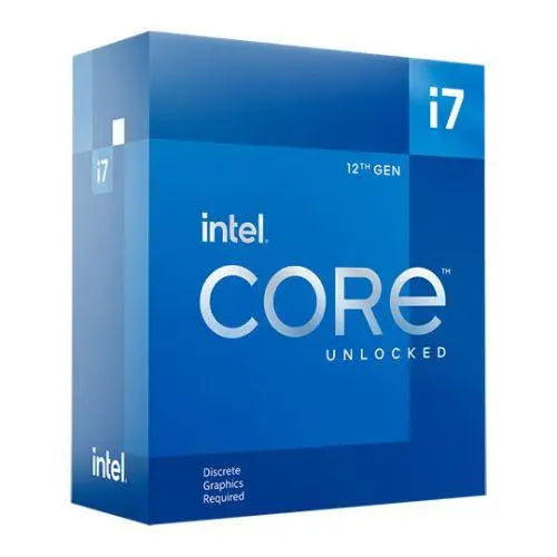 Intel Core i7-12700KF CPU, 1700, 3.6 GHz (5.0 Turbo), 12-Core, 125W (190W Turbo), 10nm, 25MB Cache, Alder Lake, Overclockable, No Graphics, NO HEATSINK/FAN - X-Case