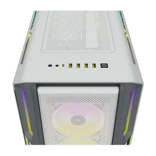 Corsair iCUE 5000T RGB Gaming Case w/ Glass Window, E-ATX, Multiple RGB Strips, 3 RGB Fans, iCUE Commander CORE XT included, USB-C, White - X-Case