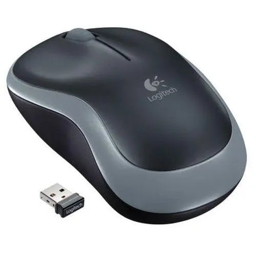 Logitech M185 Wireless Notebook Mouse, USB Nano Receiver, Black/Grey - X-Case
