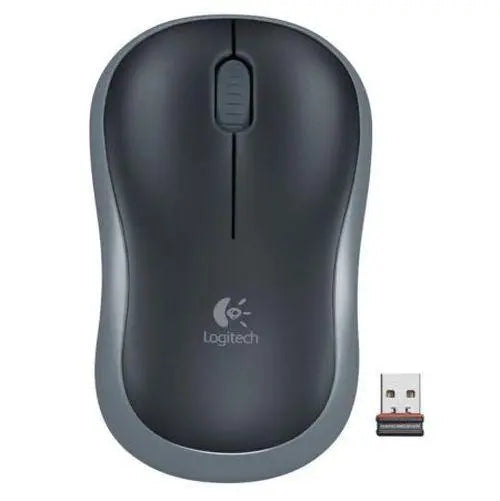 Logitech M185 Wireless Notebook Mouse, USB Nano Receiver, Black/Grey - X-Case