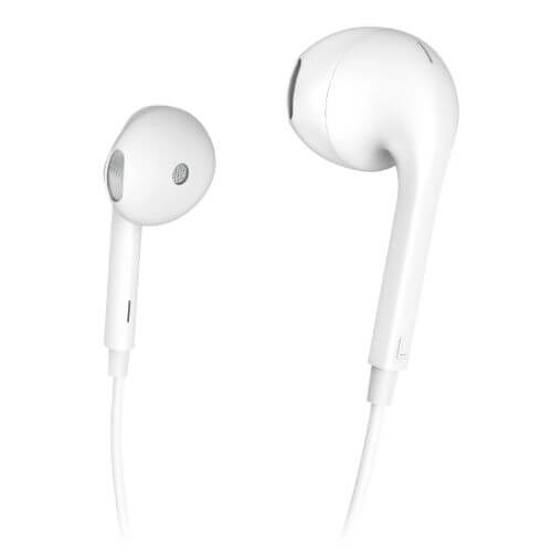 Hama Glow Apple/Lightning Earset with Microphone, Answer Button, Volume Control, White-0