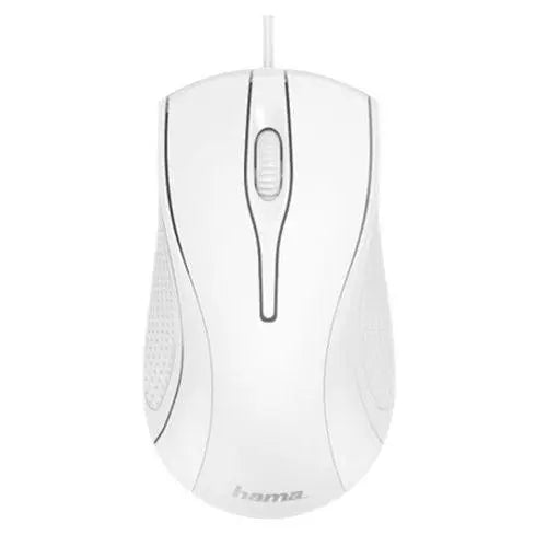 Hama MC-200 Wired Optical Mouse, 1000 DPI, USB, 3 Buttons, White - X-Case