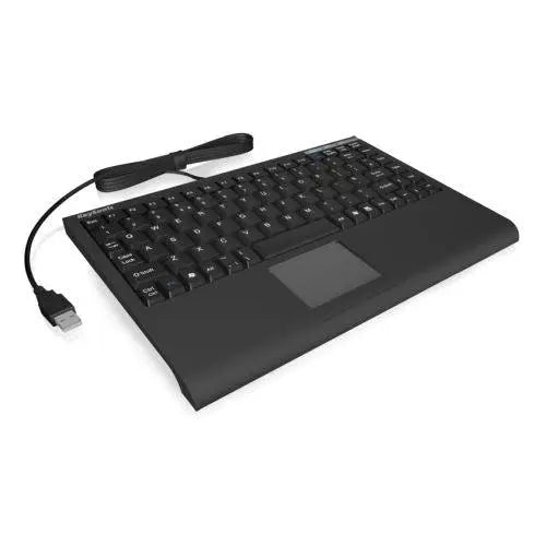 Keysonic ACK-540U+ Wired Mini Keyboard, USB, Built-in Touchpad, UK Layout - X-Case